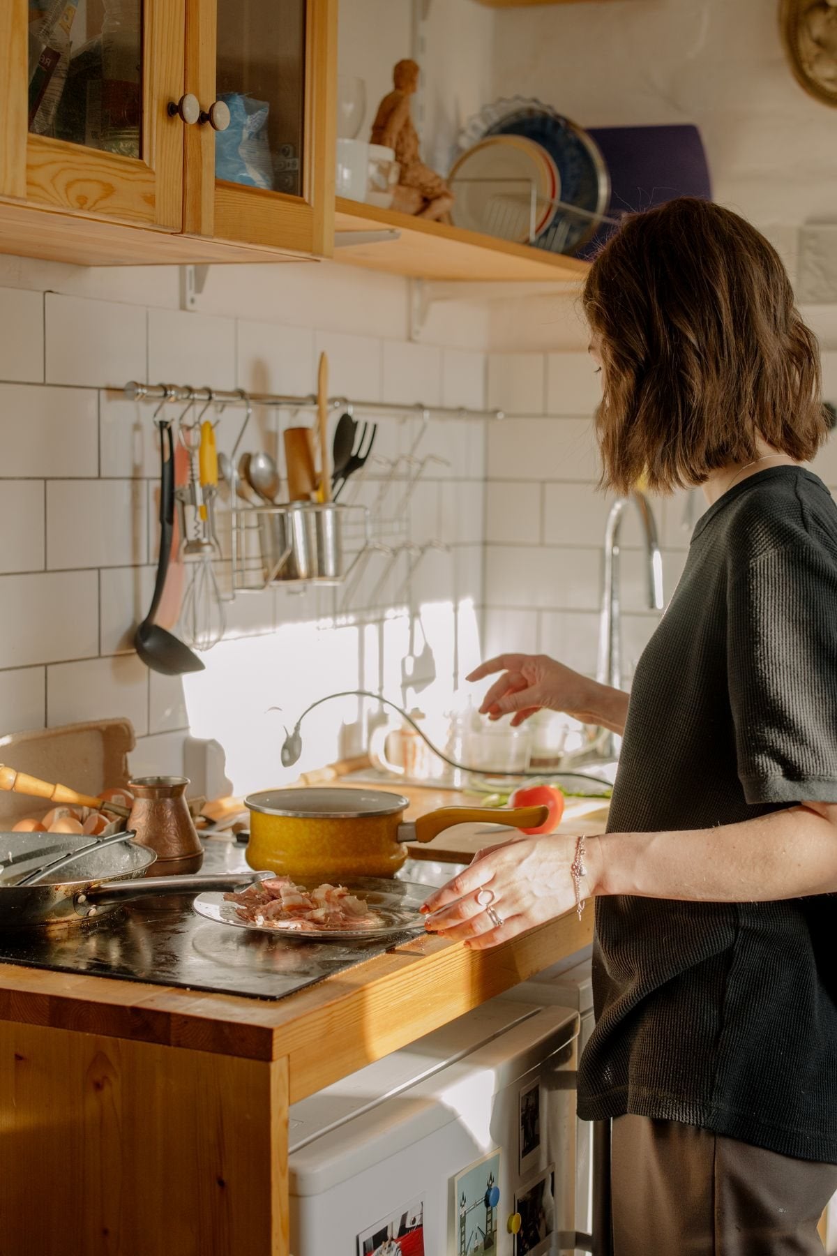 A person cooking independently at home